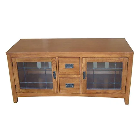 54" TV Cart with Glass Doors